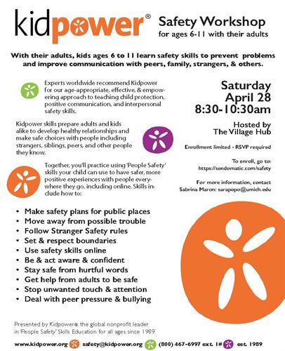 Promotion for KidPower Safety Workshop